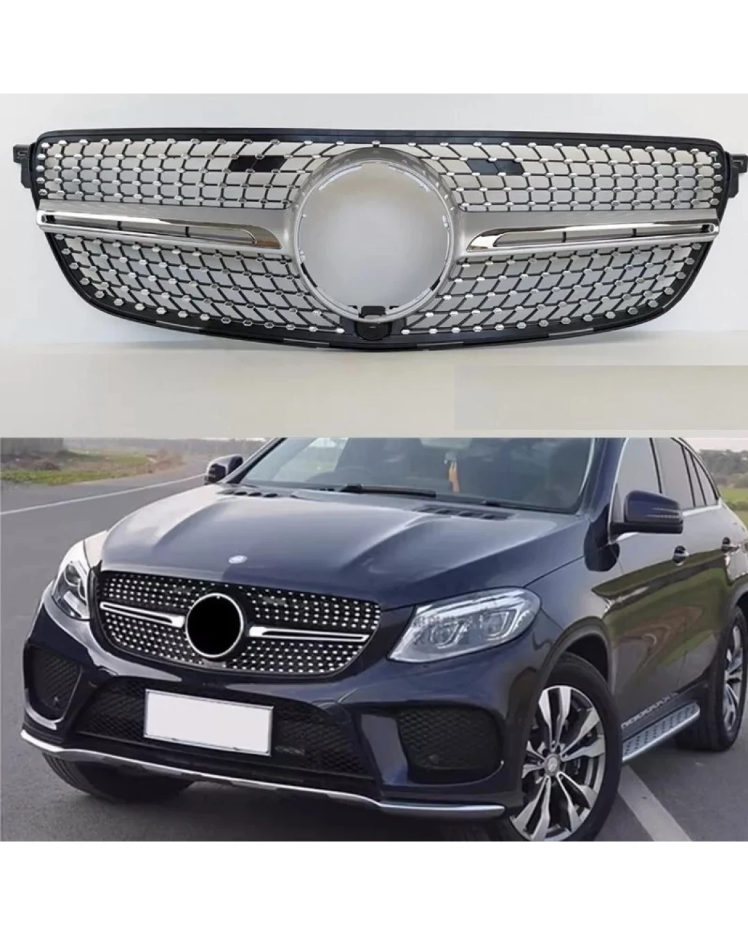 Хромирана Предна Решетка За Mercedes Benz GLE-Class Мерцедес G-КЛАСА W166 Gle350 Gle400 2015-2018