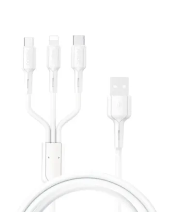 Кабел за Телефон 3 в 1 YESIDO CA41 (iPhone, USB-C, Micro USB) 1м