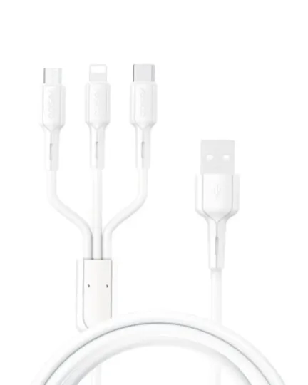 Кабел за Телефон 3 в 1 YESIDO CA41 (iPhone, USB-C, Micro USB) 1м