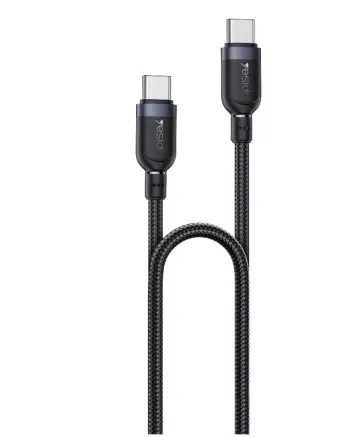 Кабел за зареждане Yesido CA190 Type-C към Type-C  (60W/480Mbps) 120 см