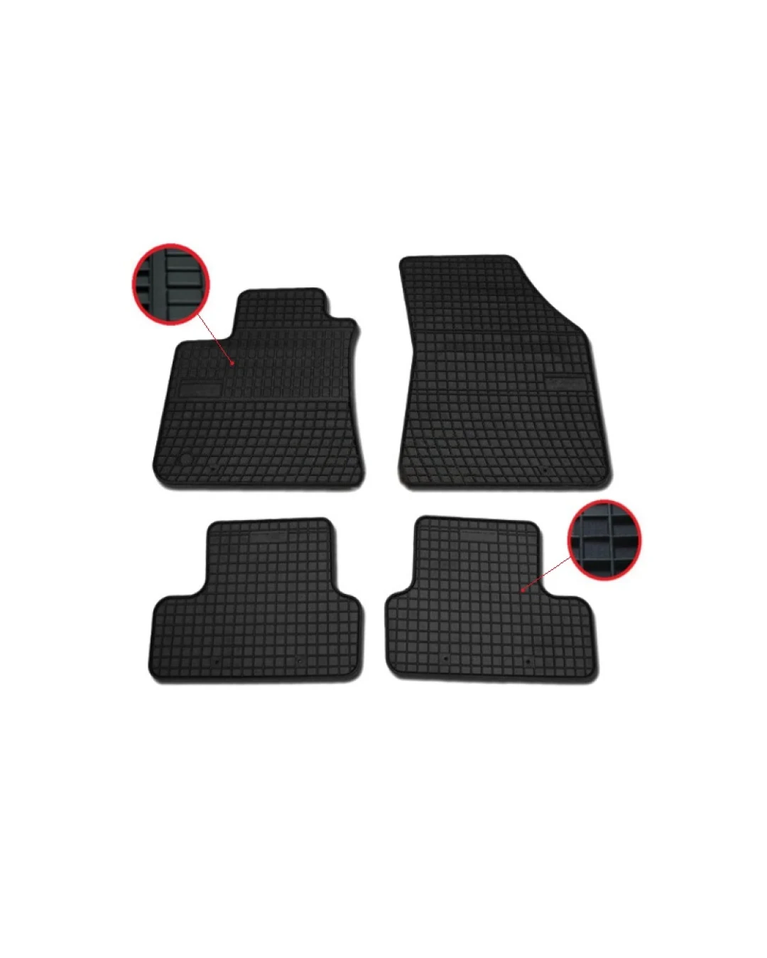 Качествени гумени стелки за Renault Megane IV 2015+ Рено Меган 4