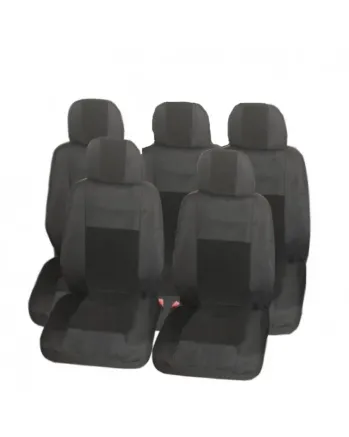 Калъфи тапицерия Flexzon за Ford S-MAX, C-MAX, VW Touran, Sharan, Toyota Corolla Verso, Текстил, Черна