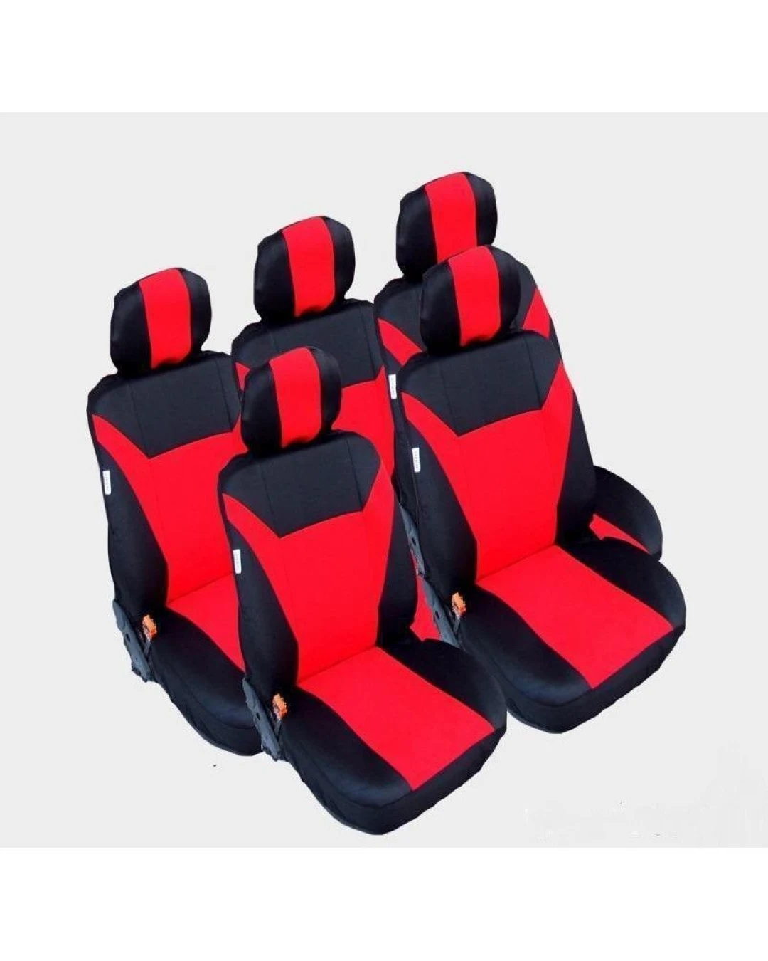 Калъфи тапицерия текстил Flexzon за Ford S-MAX, C-MAX, VW Touran, Sharan, Toyota Corolla Verso, Червени