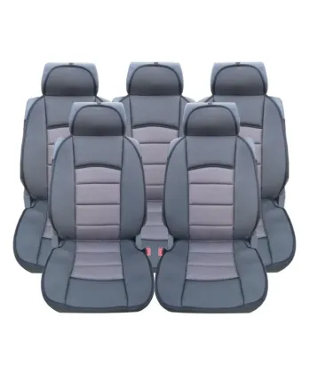 Калъфи тапицерия за Ford S-MAX, C-MAX, VW Touran, Sharan, Toyota Corolla Verso, Текстил, Сиво-черно