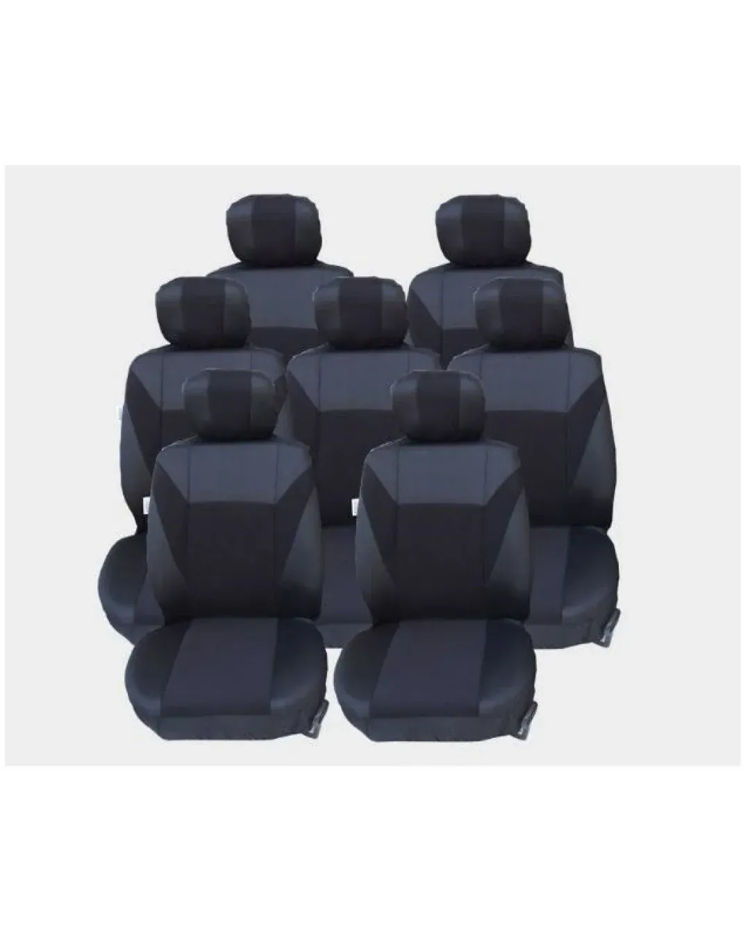 Калъфи тапицерия за VW Touran, Sharan, Ford Galaxy, Citroen C8, Peugeot 307SW, Citroen C4 Grand Picasso, Peugeot 806, 807, Черен