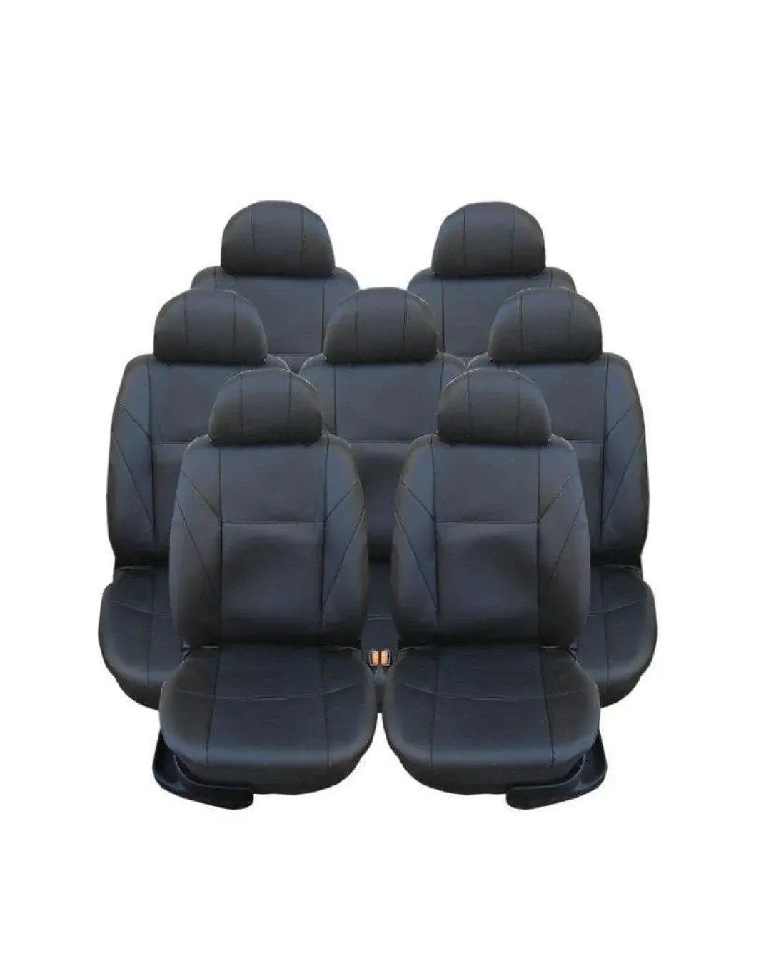 Калъфи тапицерия за VW Touran, Sharan, Ford Galaxy, Citroen C8, Peugeot 307SW, Citroen C4 Grand Picasso, Peugeot 806, 807, Еко кожа, Черен