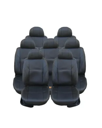 Калъфи тапицерия за VW Touran, Sharan, Ford Galaxy, Citroen C8, Peugeot 307SW, Citroen C4 Grand Picasso, Peugeot 806, 807, Еко кожа, Черен