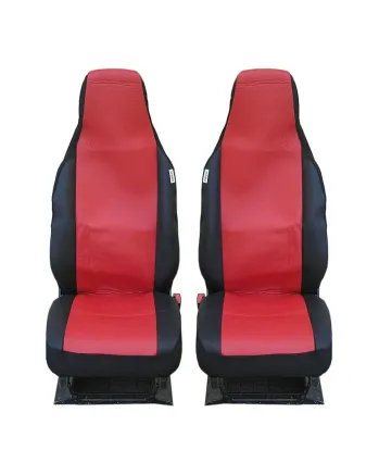 Калъфи за предни седалки Flexzon за Toyota Aygo, Citroen C1, Peugeot 107, Текстил, Червени