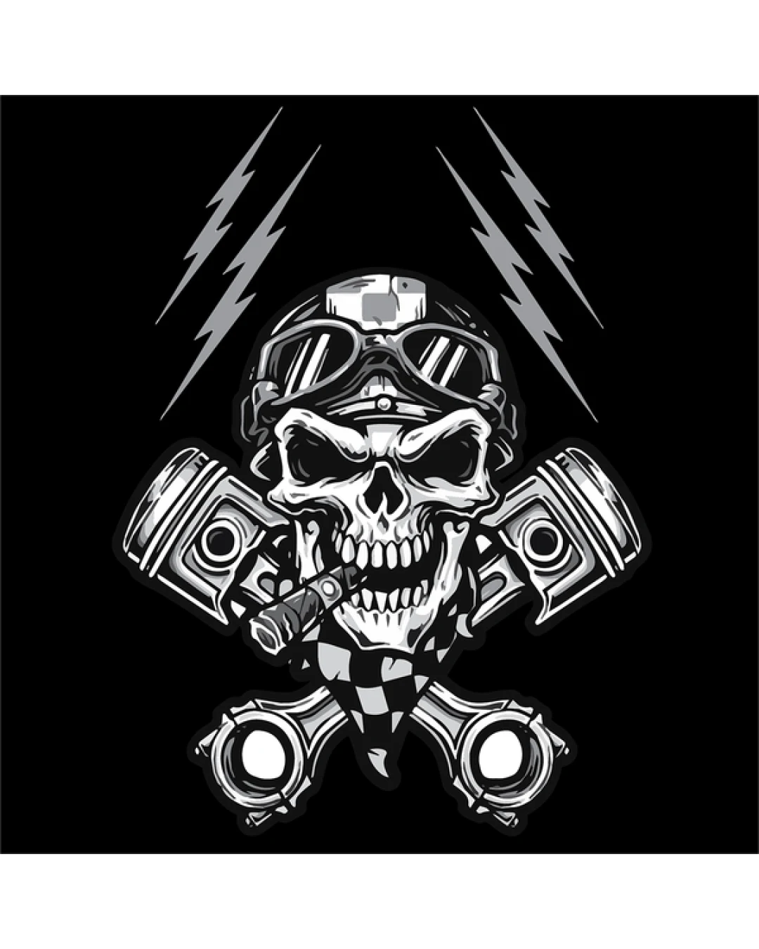 Кърпа за глава FLYDANNA COTN BIKER SKULL