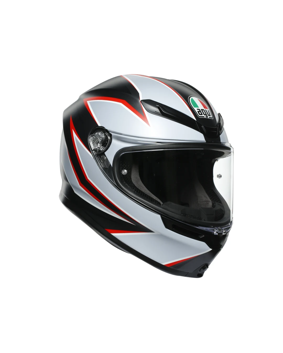 КАСКА AGV K-6 S FLASH MATT BLACK/GREY/RED