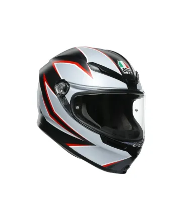 КАСКА AGV K-6 S FLASH MATT BLACK/GREY/RED