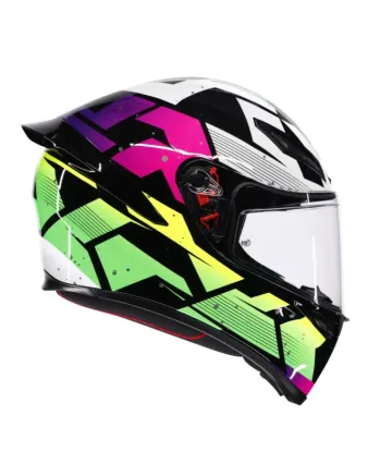 Каска AGV K1 S E2206 PUNKPULSE BLACK/PURPLE/LIME