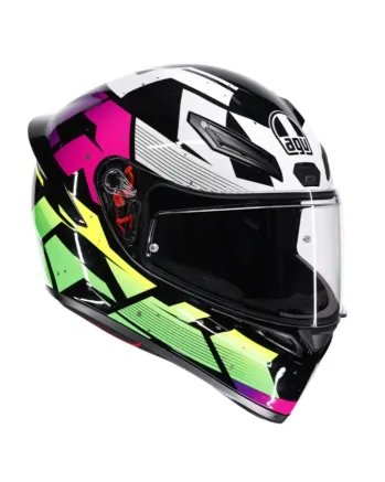Каска AGV K1 S E2206 PUNKPULSE BLACK/PURPLE/LIME