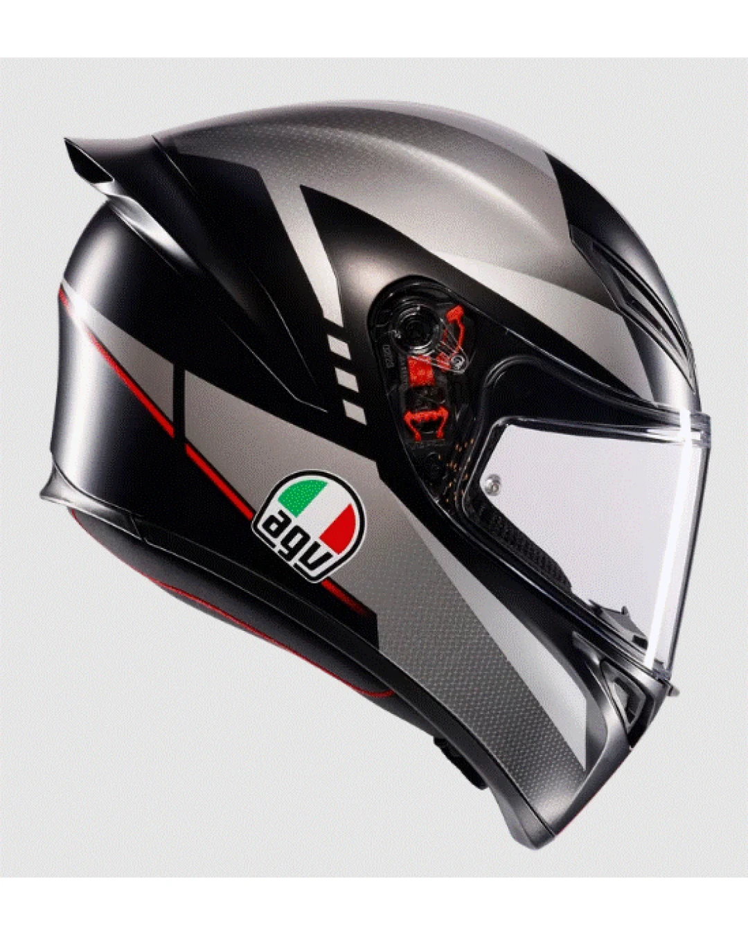 Каска AGV K1 S LAP MATT BLACK/GREY/RED