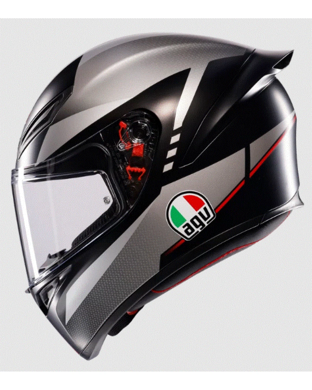 Каска AGV K1 S LAP MATT BLACK/GREY/RED