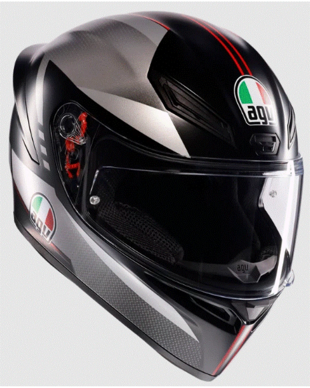 Каска AGV K1 S LAP MATT BLACK/GREY/RED