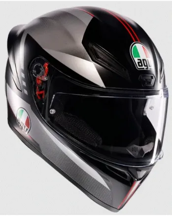 Каска AGV K1 S LAP MATT BLACK/GREY/RED