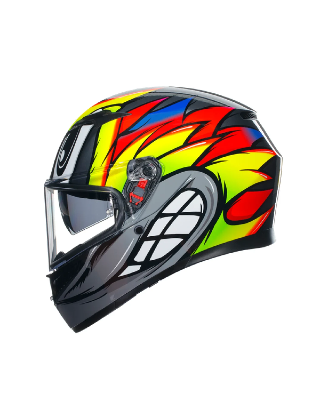 КАСКА  AGV K3 -BIRDY 2.0 GREY/YELLOW/RED