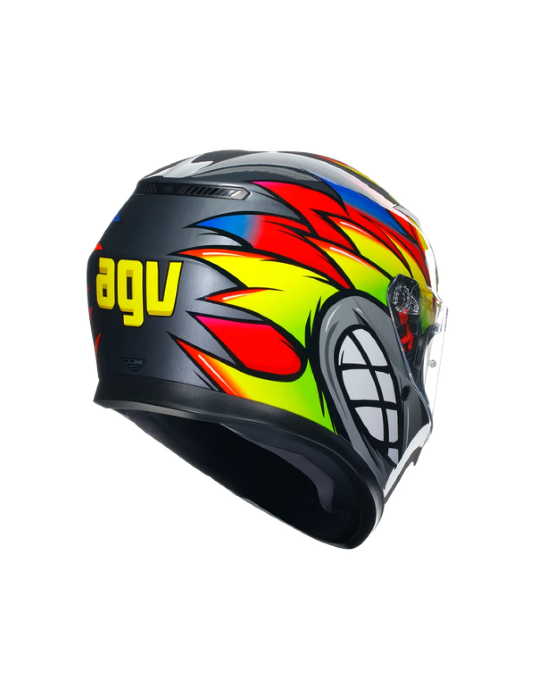 КАСКА  AGV K3 -BIRDY 2.0 GREY/YELLOW/RED