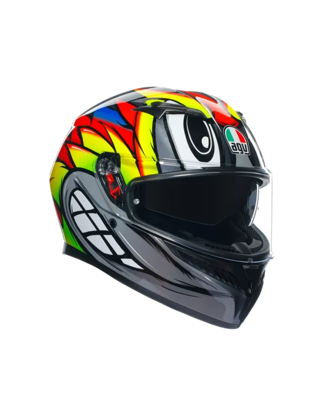 КАСКА  AGV K3 -BIRDY 2.0 GREY/YELLOW/RED