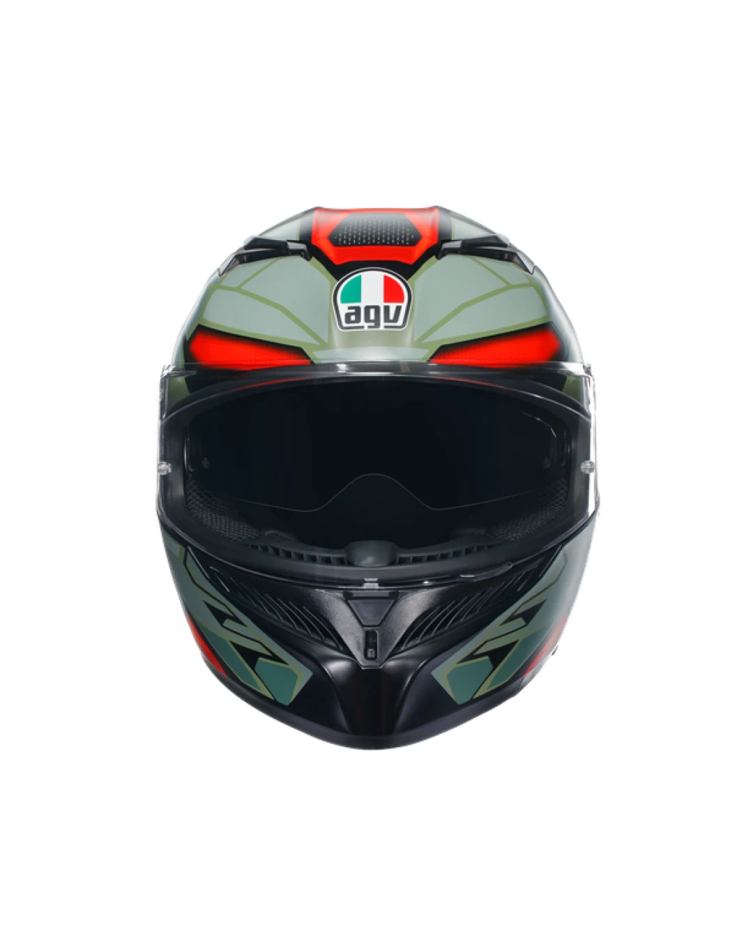 КАСКА  AGV K3 - DECEPT MATT BLACK/GREEN/RED