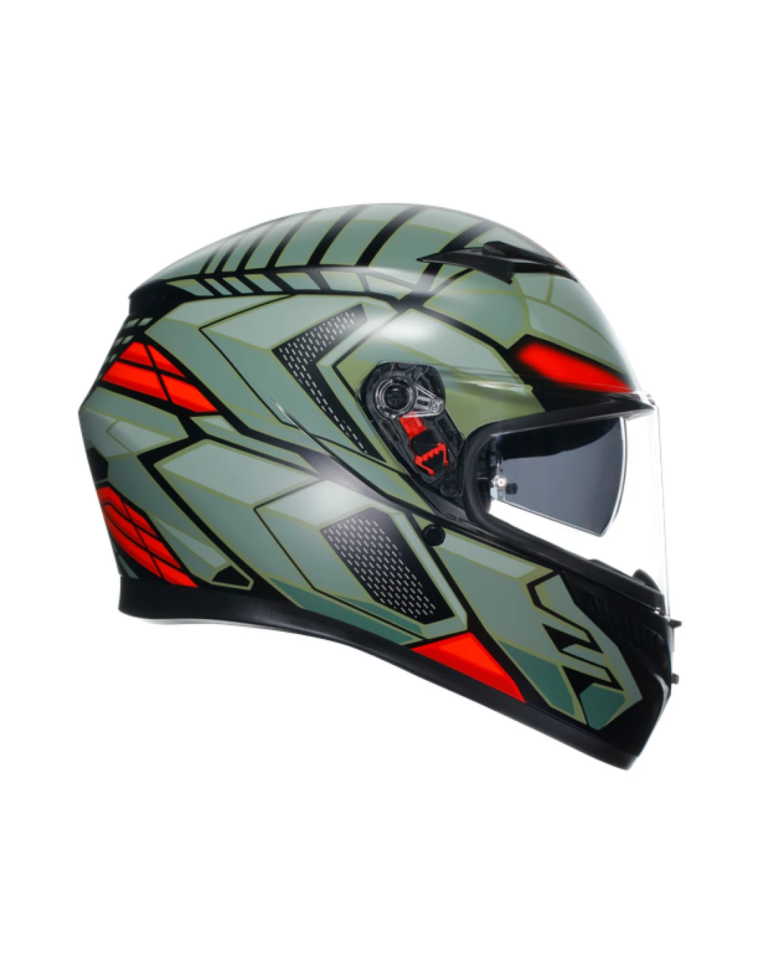 КАСКА  AGV K3 - DECEPT MATT BLACK/GREEN/RED