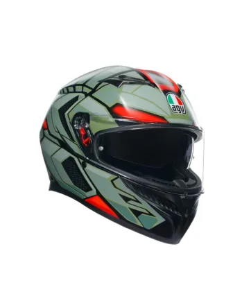 КАСКА  AGV K3 - DECEPT MATT BLACK/GREEN/RED
