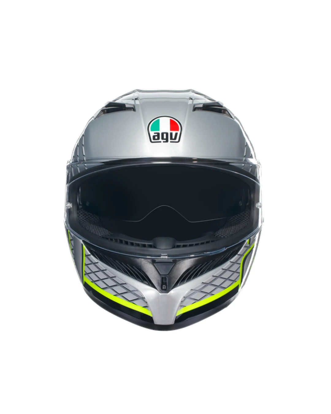 КАСКА  AGV K3 - FORTIFY GREY/BLACK/YELLOW FLUO
