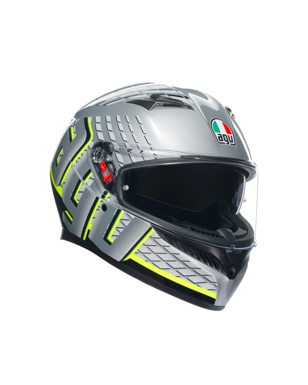 КАСКА  AGV K3 - FORTIFY GREY/BLACK/YELLOW FLUO