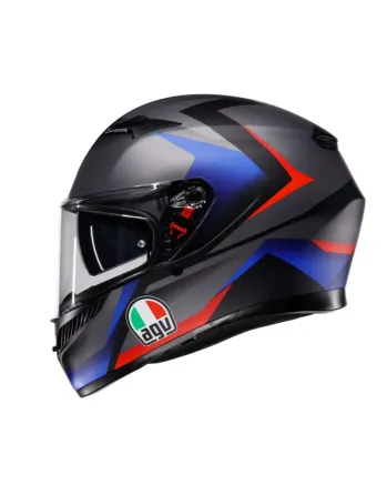 КАСКА AGV K3 STRIGA BLACK/BLUE/RED