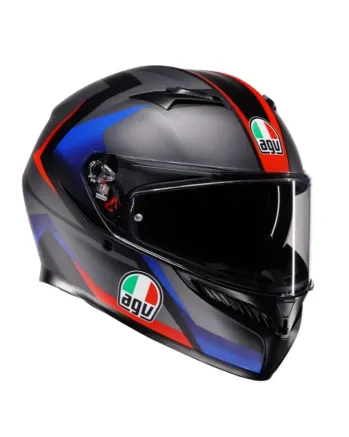 КАСКА AGV K3 STRIGA BLACK/BLUE/RED