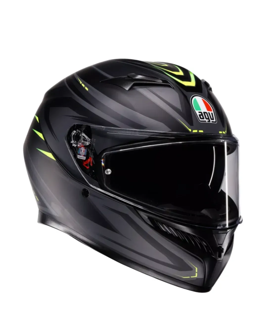 Каска AGV K3 SYTH MATT BLACK/YELLOW FLUO