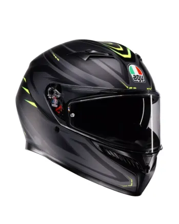 Каска AGV K3 SYTH MATT BLACK/YELLOW FLUO
