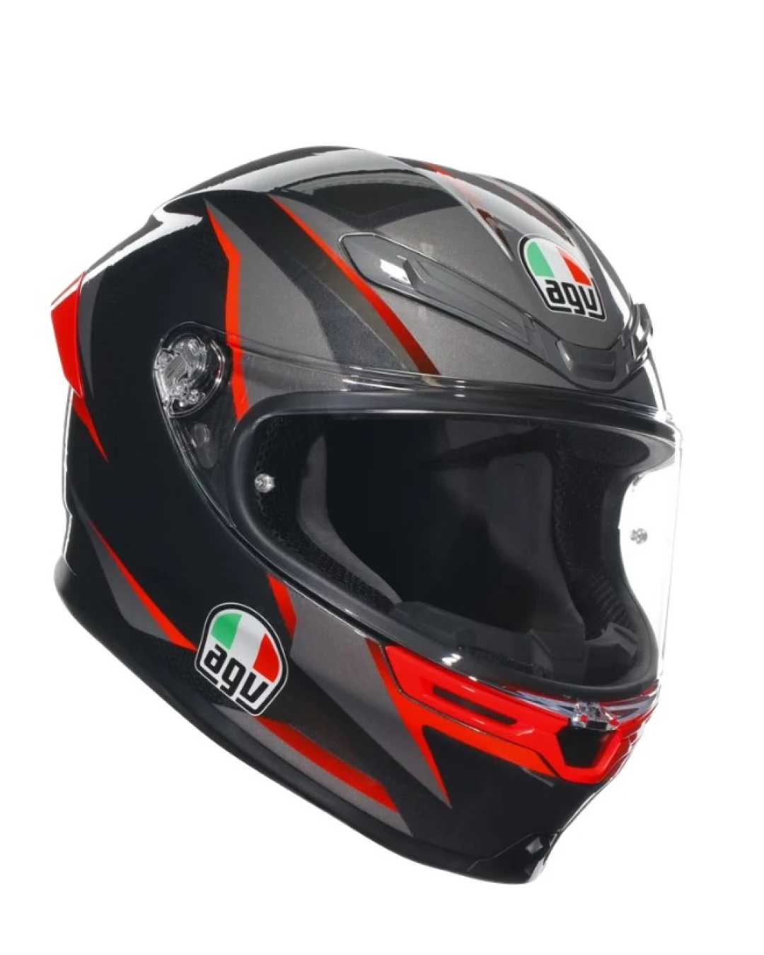 КАСКА AGV K6 S E2206 SLASHCUT BLACK/GREY/RED