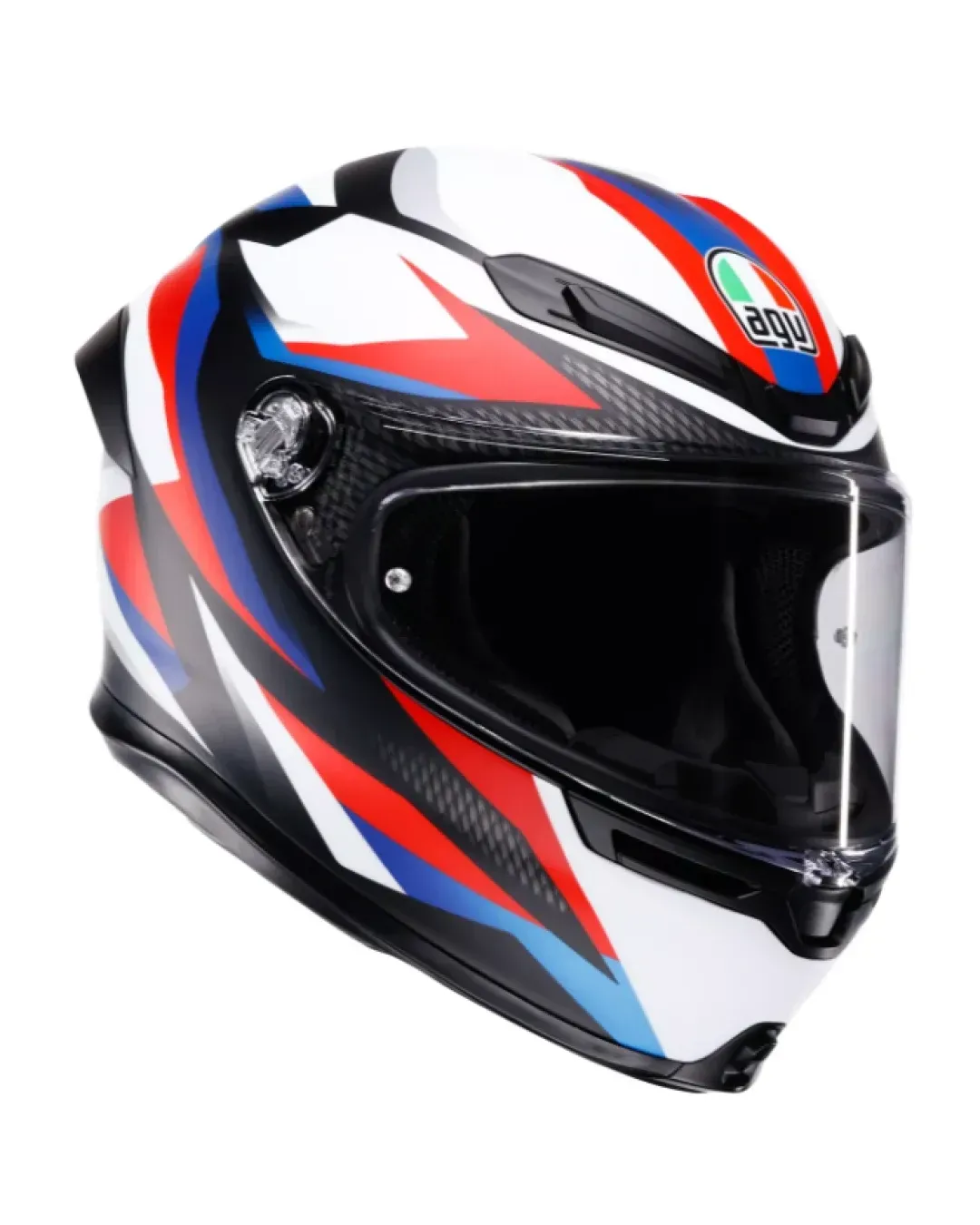 Каска AGV K6 S E2206 TIMEWARP MATT BLACK/RED/BLUE