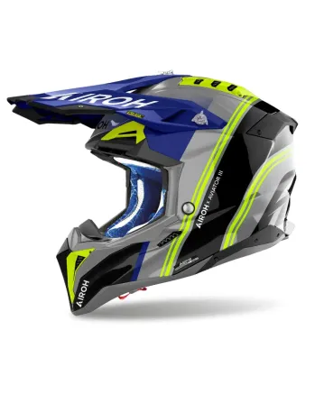 Каска AIROH AVIATOR 3 HIMA BLUE YELLOW