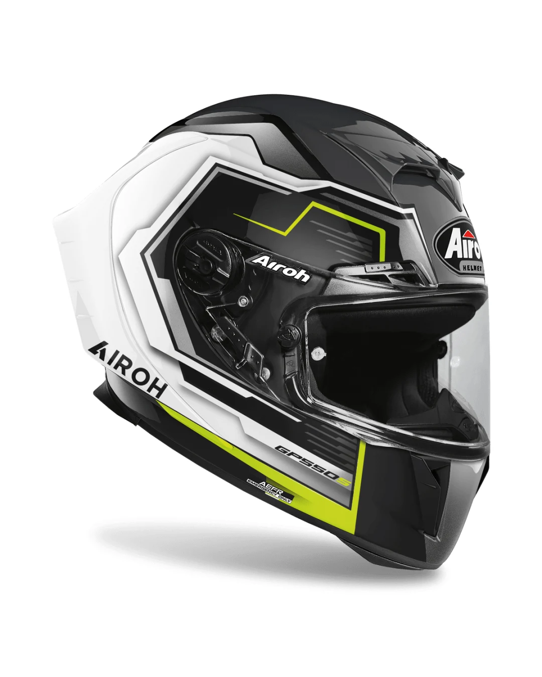 КАСКА AIROH GP550 S RUSH WHITE/YELLOW
