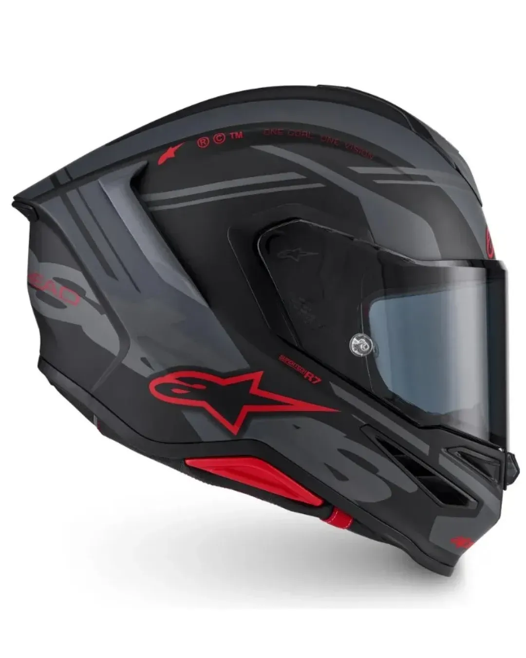 Каска ALPINESTARS S-R7 A-Core BK/GR/RED MATTE