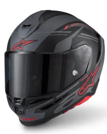 Каска ALPINESTARS S-R7 A-Core BK/GR/RED MATTE