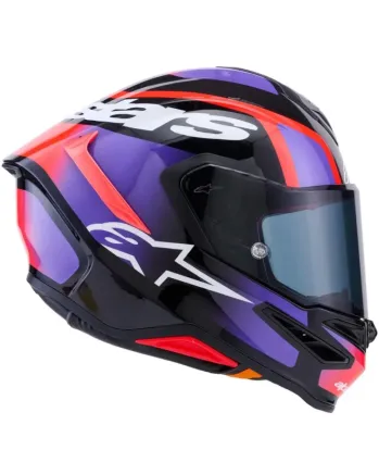 Каска ALPINESTARS S-R7 LUMEN BK/PRPL/RED