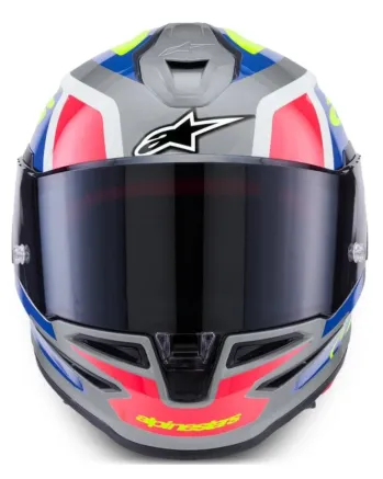 Каска ALPINESTARS S-R7 LUMEN Silver/Pink Fluo Yellow