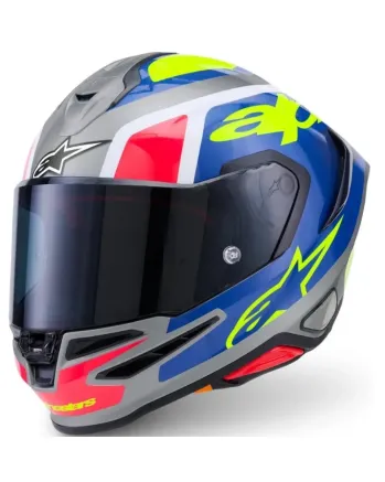 Каска ALPINESTARS S-R7 LUMEN Silver/Pink Fluo Yellow