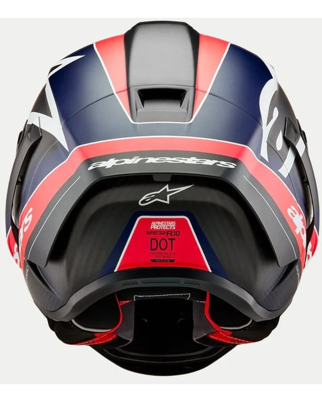 Каска ALPINESTARS Supertech R10 Team Black/Carb/Blå/White