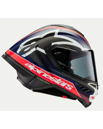 Каска ALPINESTARS Supertech R10 Team Black/Carb/Blå/White