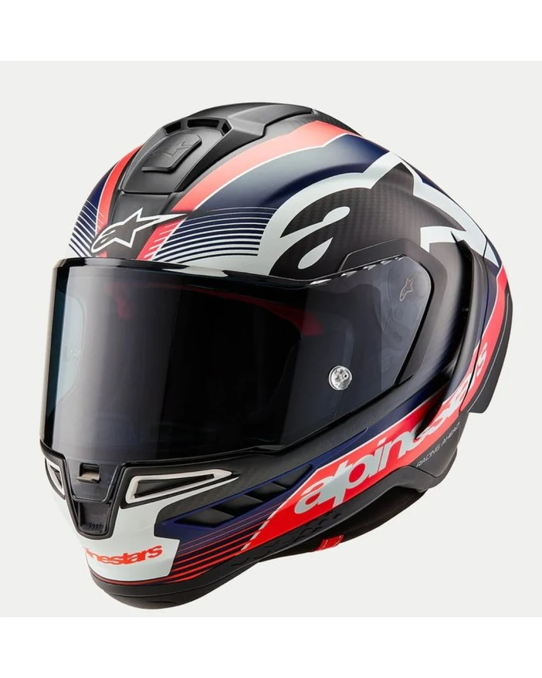 Каска ALPINESTARS Supertech R10 Team Black/Carb/Blå/White