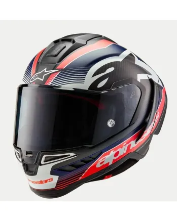 Каска ALPINESTARS Supertech R10 Team Black/Carb/Blå/White
