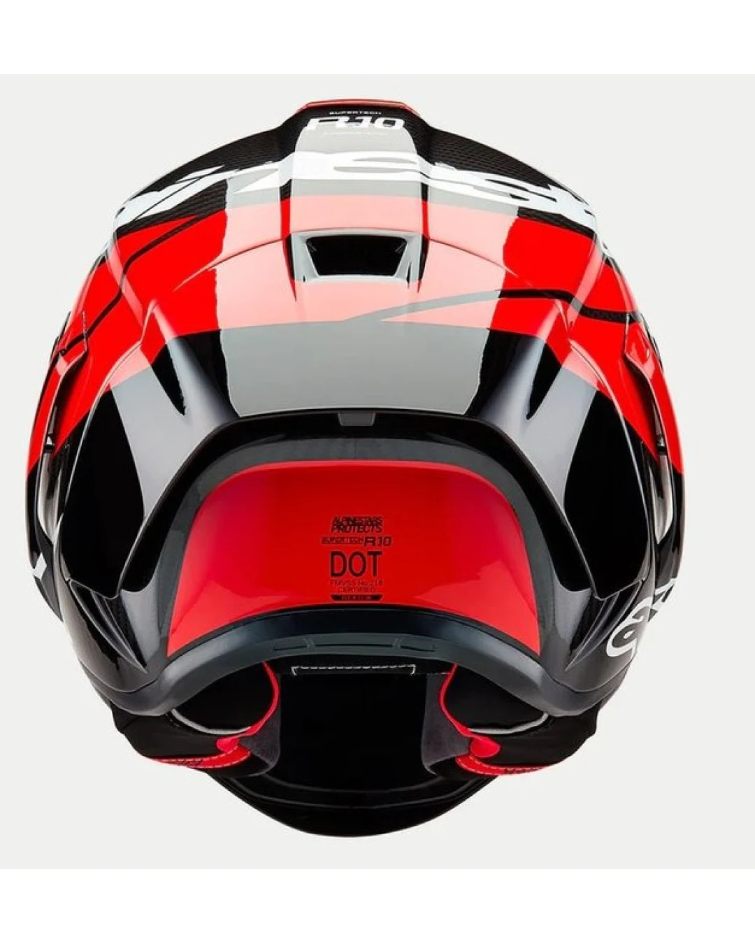 Каска ALPINESTARS Supertech R10 Team Black/Carb/Fluo Red/White