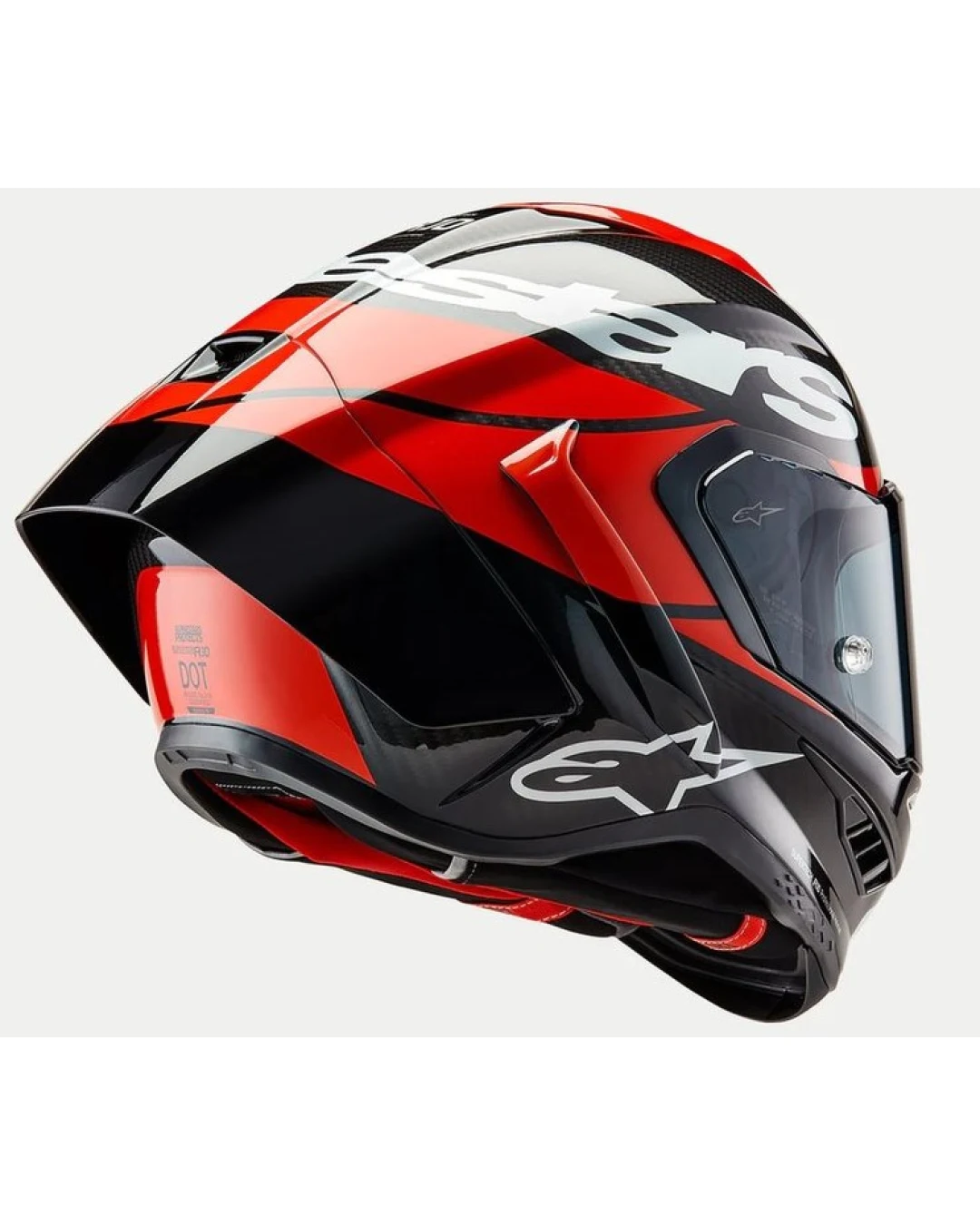 Каска ALPINESTARS Supertech R10 Team Black/Carb/Fluo Red/White