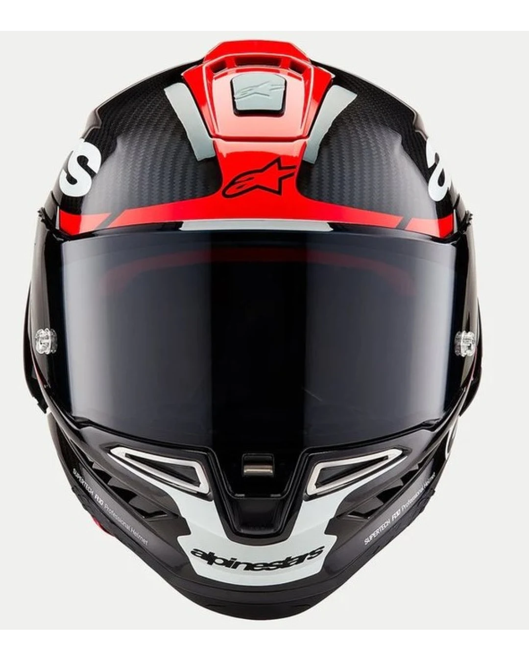 Каска ALPINESTARS Supertech R10 Team Black/Carb/Fluo Red/White