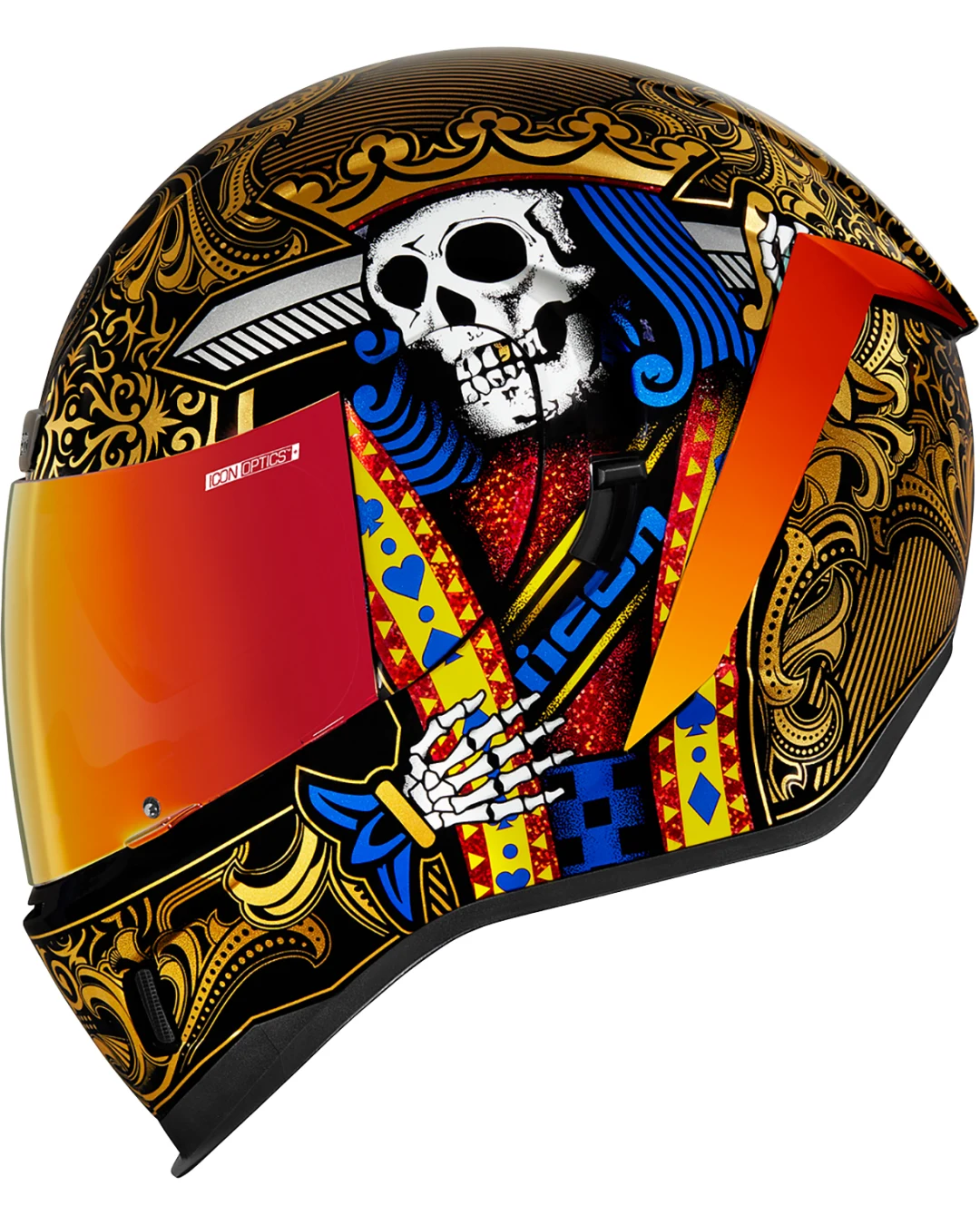 Каска ICON  AIRFORM SUICIDE KING GOLD